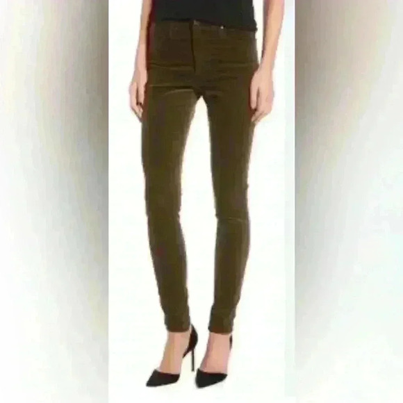 AG Farrah Skinny, brown velvet, Size 26R, 31”inseam, 40.5” outseam - Picture 1 of 8